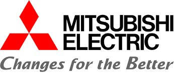 Mitsubishi Electric : Logo et Slogan Changes for the Better Logo Mitsubishi Electric, 3 diamants rouges et slogan Changes for the Better.